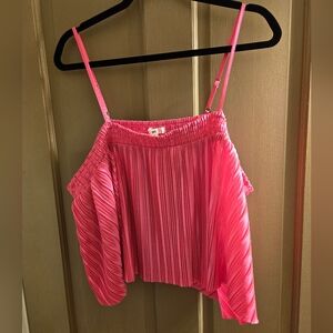 * Bp 3x pink accordion crop top